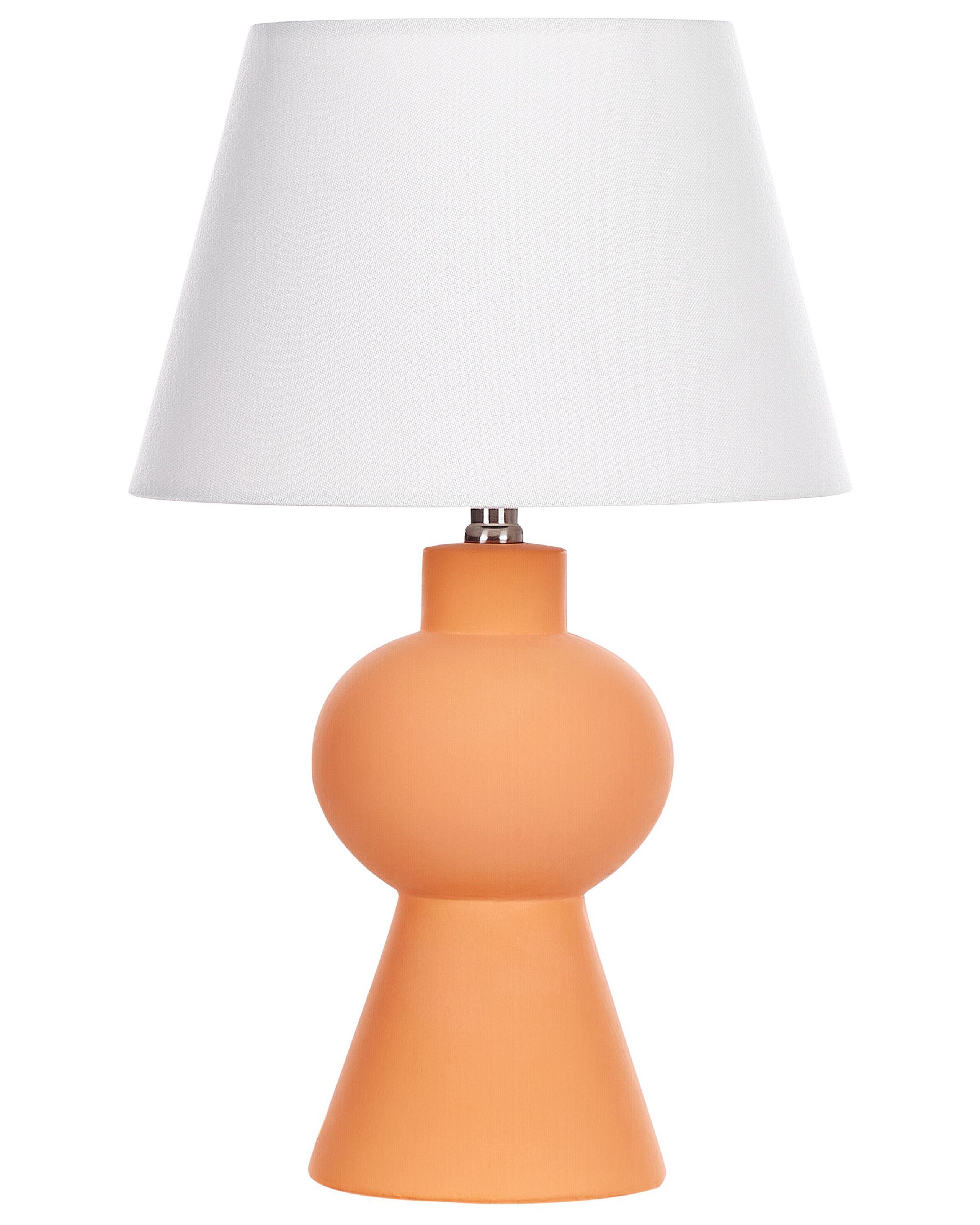 Lámpara de mesa fabilos cerámica naranja