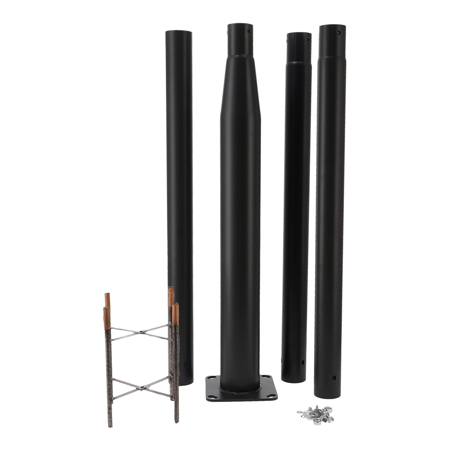 Columna farola 4m desmontable negro