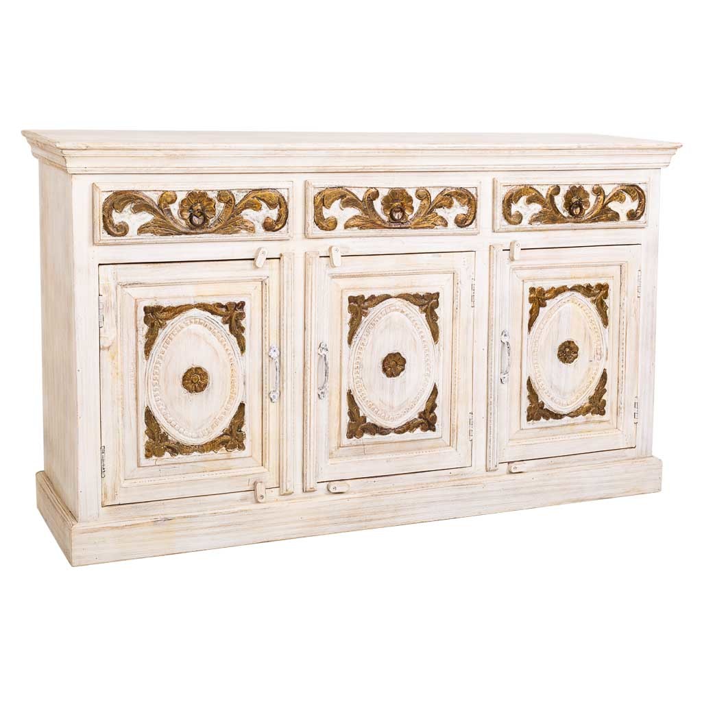 Aparador de madera marrón 153x41x90
