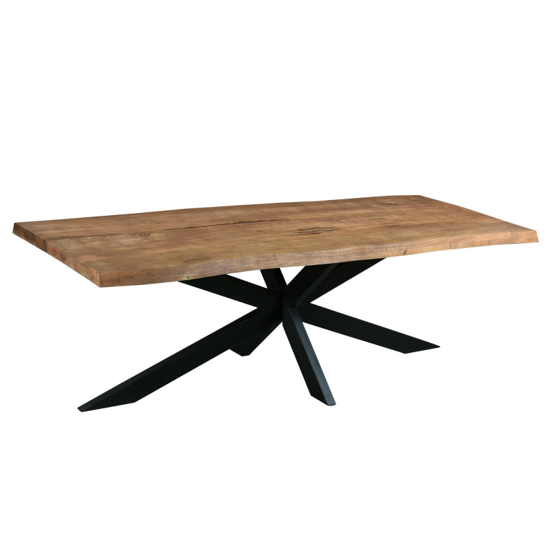 Manaus-mesa de comedor 6/8 personas 180 cm bordes sin tratar