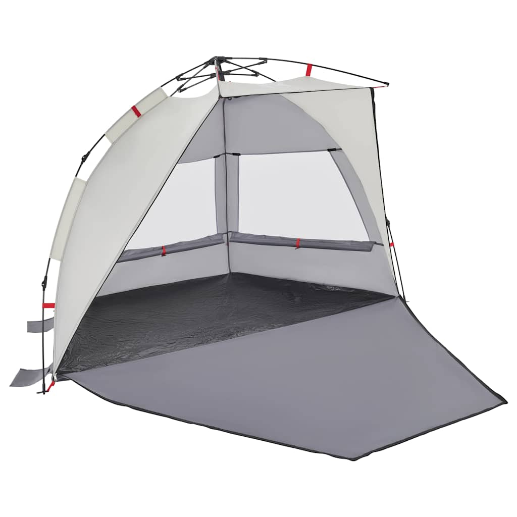 vidaXL tienda de playa 2 personas impermeable apertura rápida gris