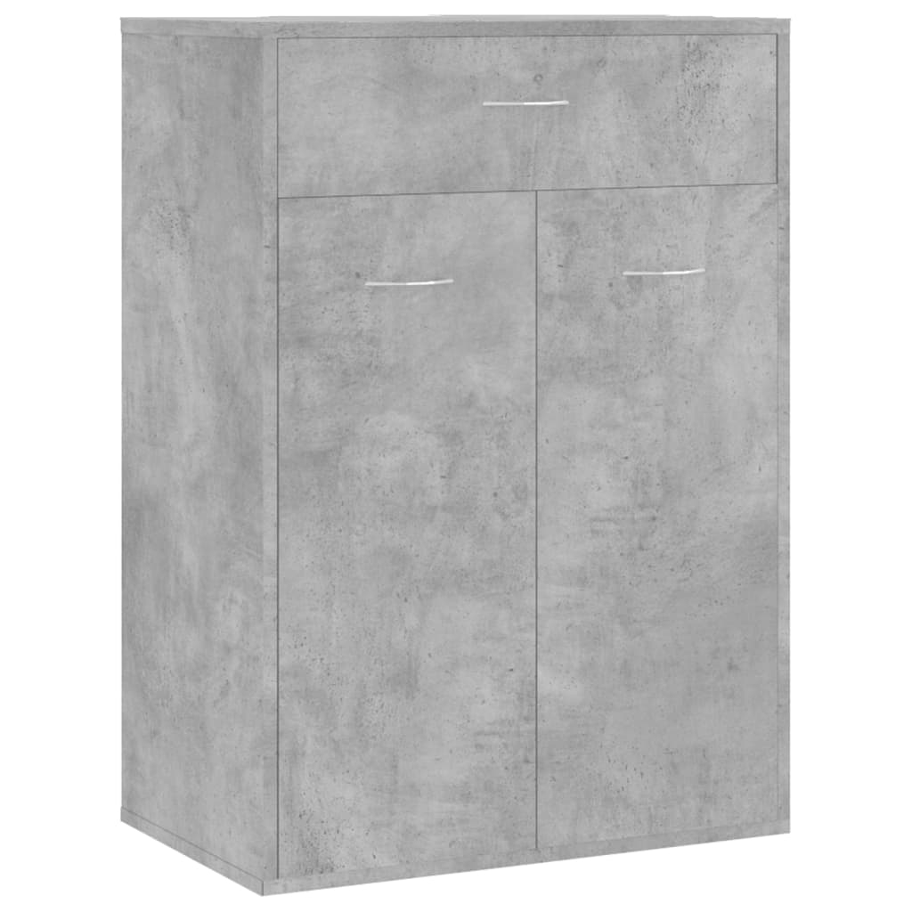 vidaXL zapatero de contrachapada gris hormigón 60x35x84 cm