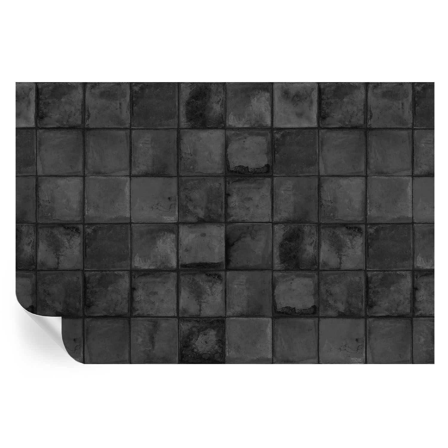 Papel pintado para paredes azulejos grises 104x152 tulup