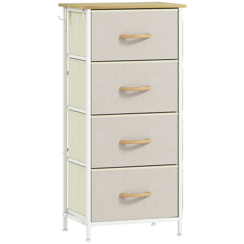 Cajonera de tela 45x30x94.5 cm color beige Homcom