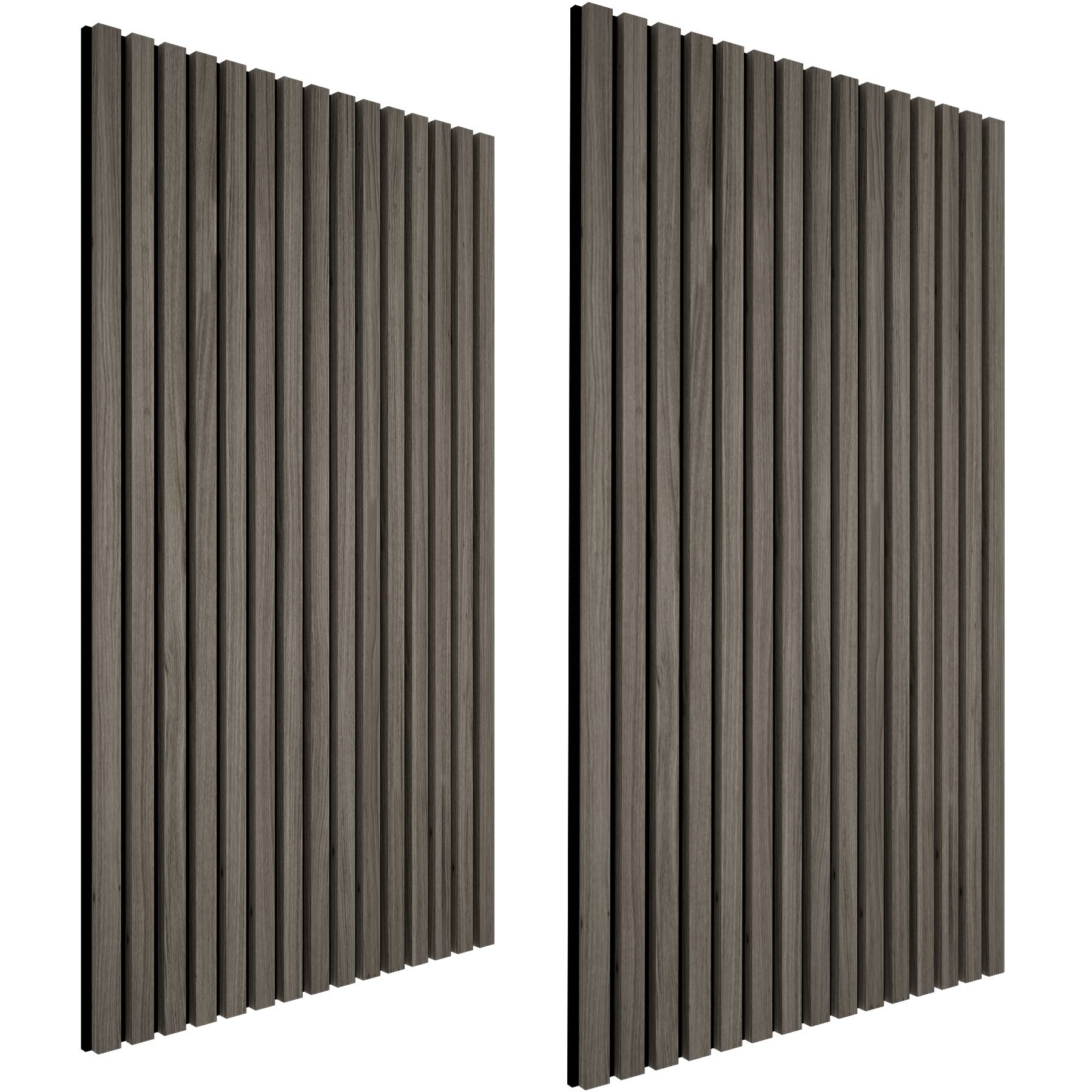 Tectake 2 paneles de pared aspecto de madera, 120 x 60 x 2,1 cm roble gris