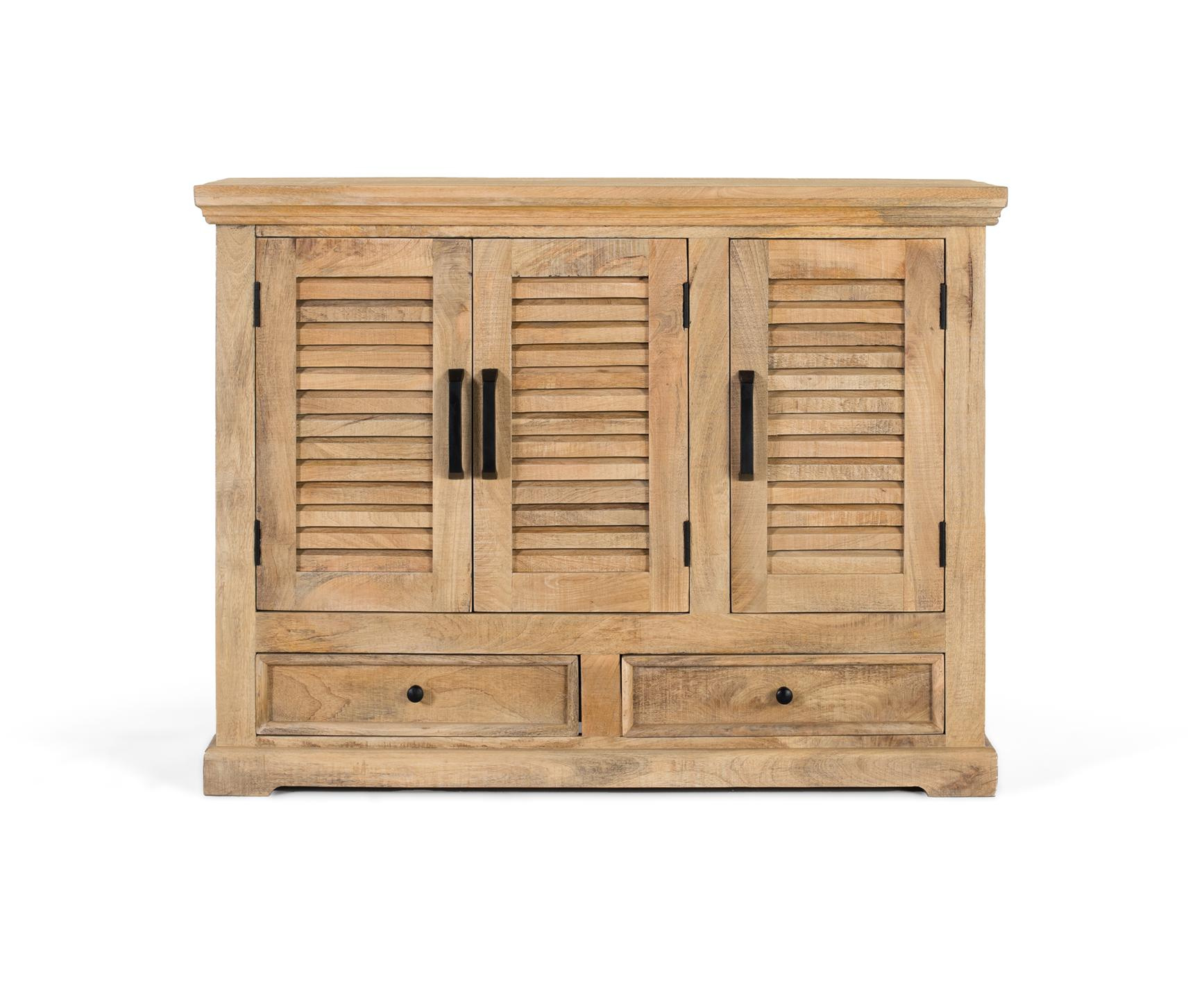 Aparador venecia de madera de mango en color natural 120 cm