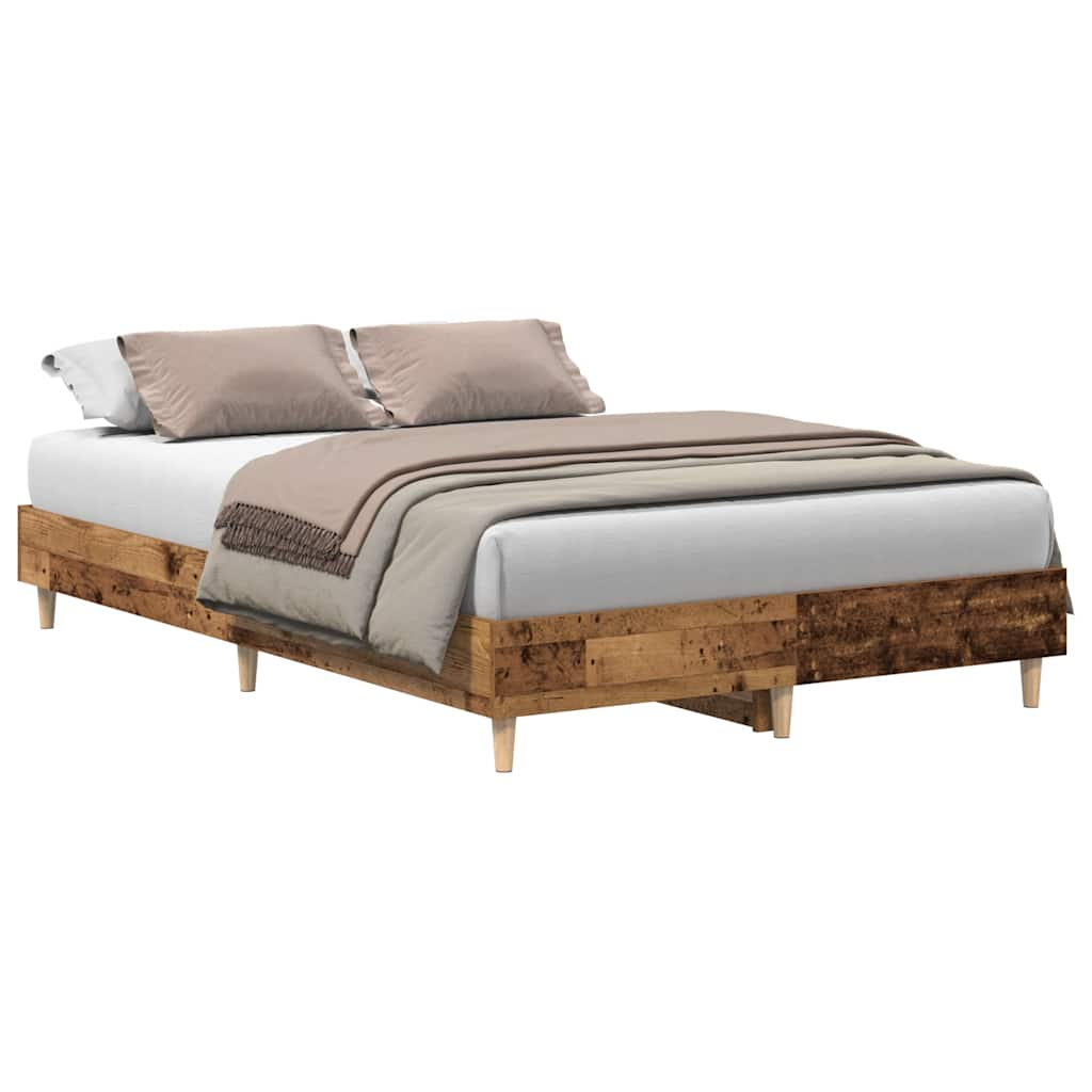 vidaXL estructura de cama sin colchón madera vieja 120x190 cm madera