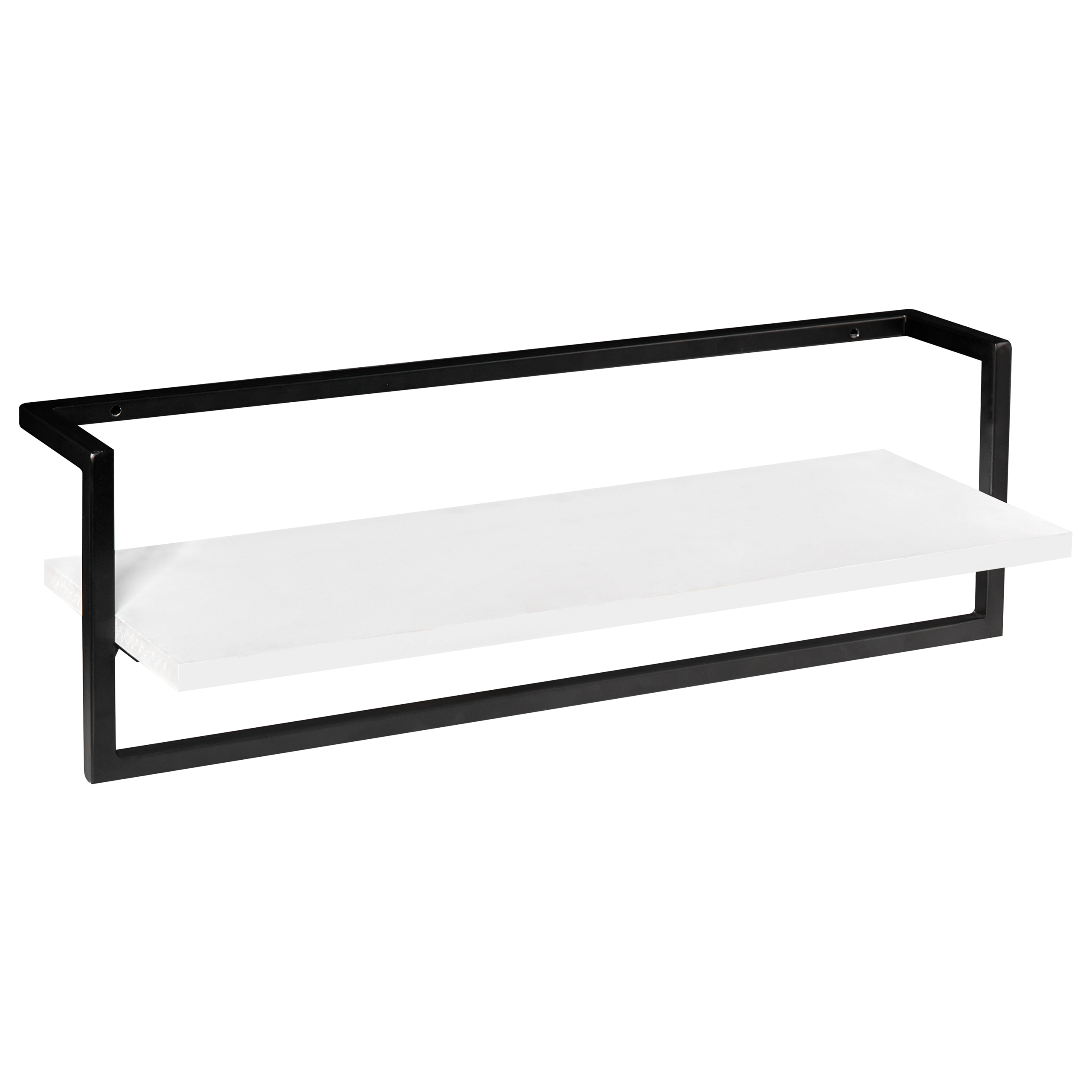 Toallero betania con estante metal negro
