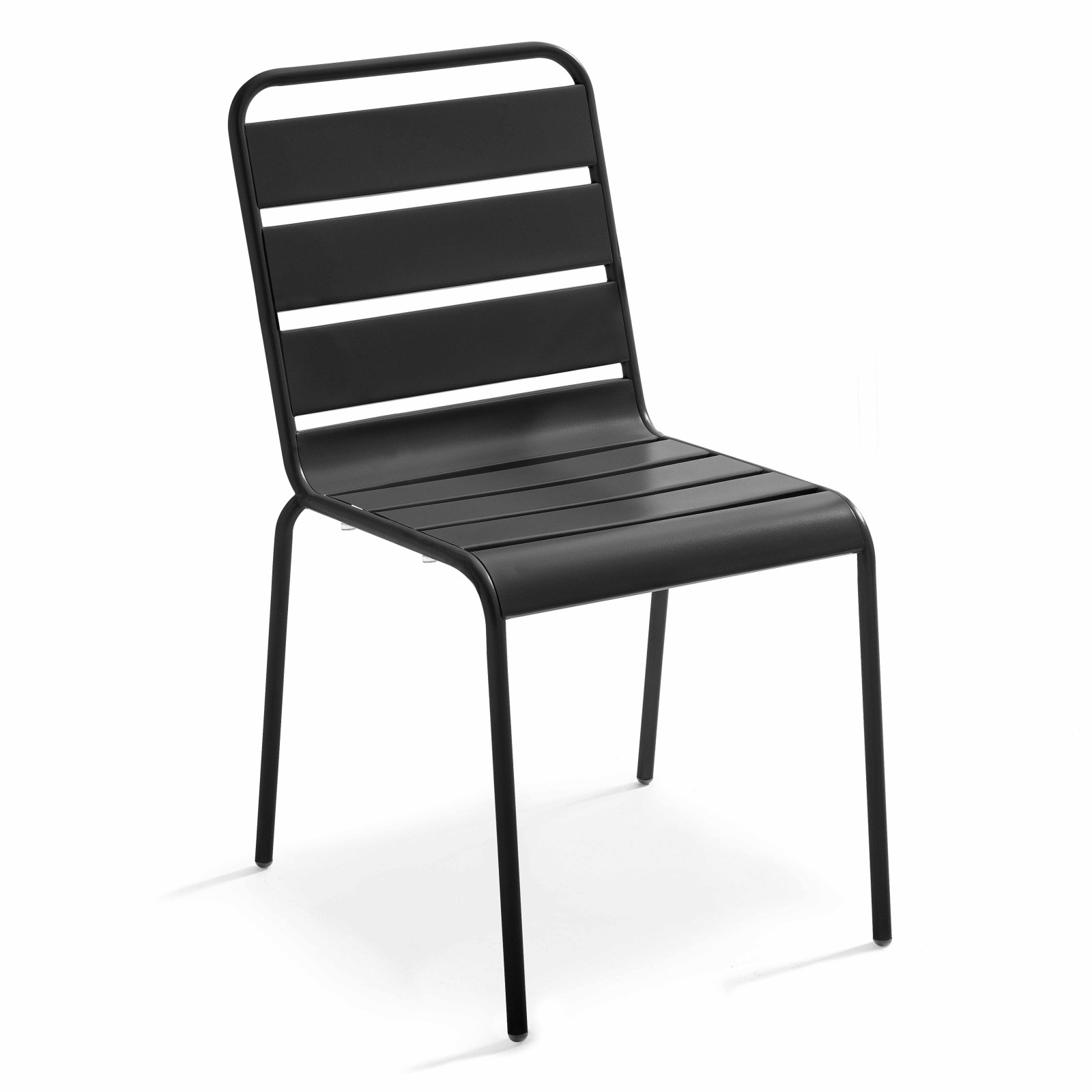 Oviala - silla de jardín de metal gris antracita