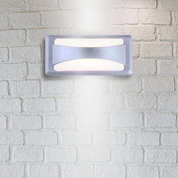 Aplique LED rectangular 12w ip65 gris - blanco neutro 4000k - 550