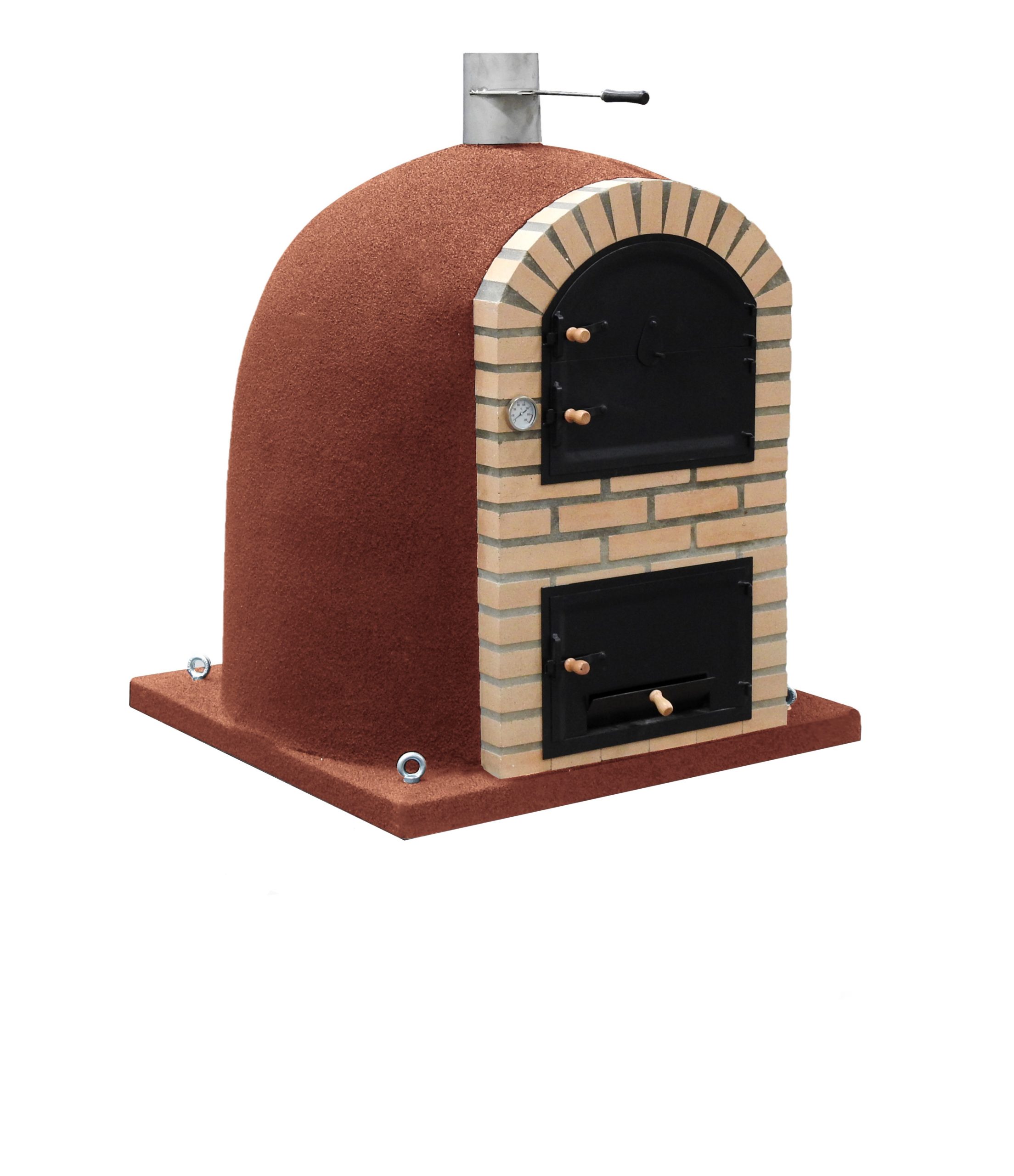 Horno de leña exterior de obra modelo caldera bandama burdeos-130x130x145cm