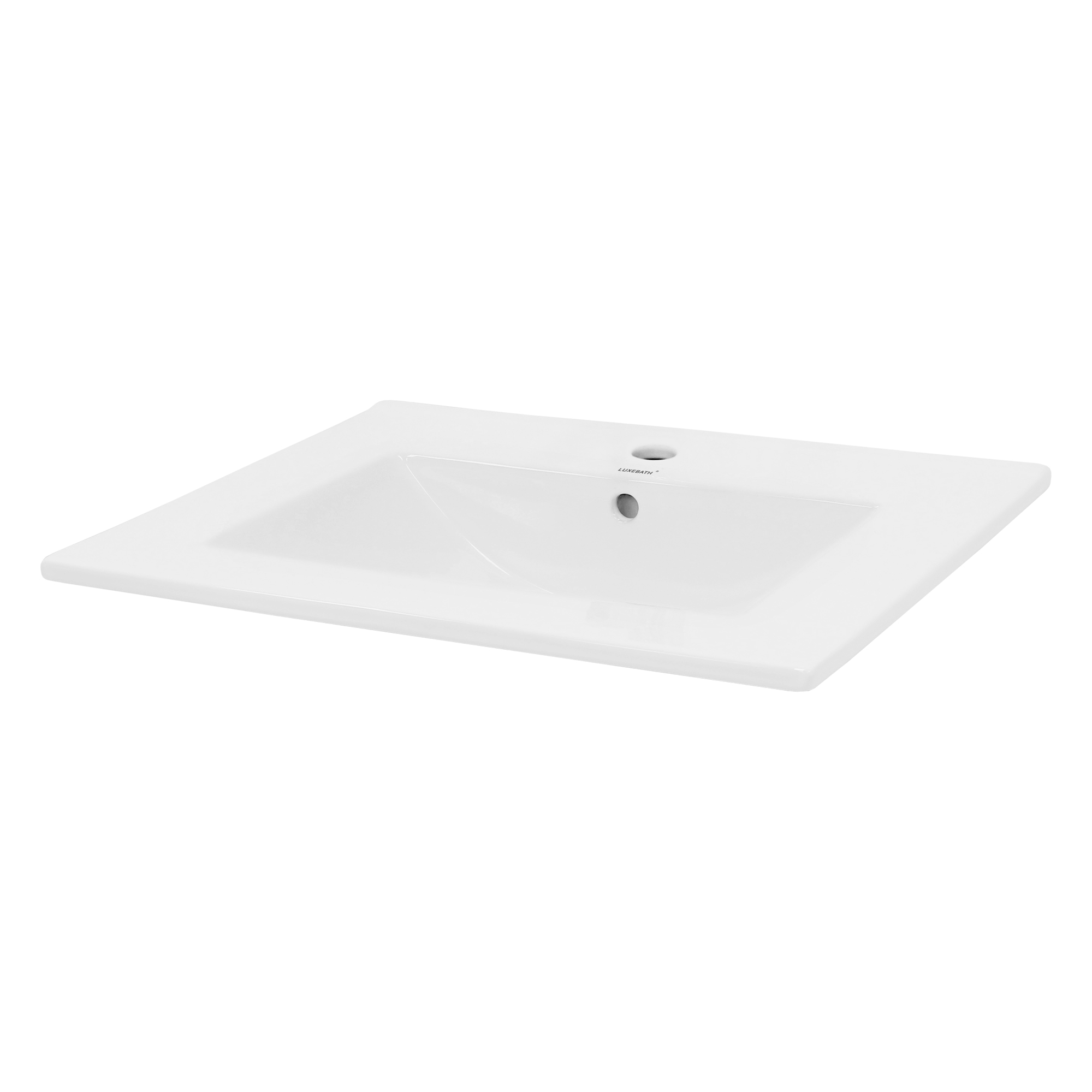 Lavabo encastrable cerámica 610 x 465 x 175 mm blanco