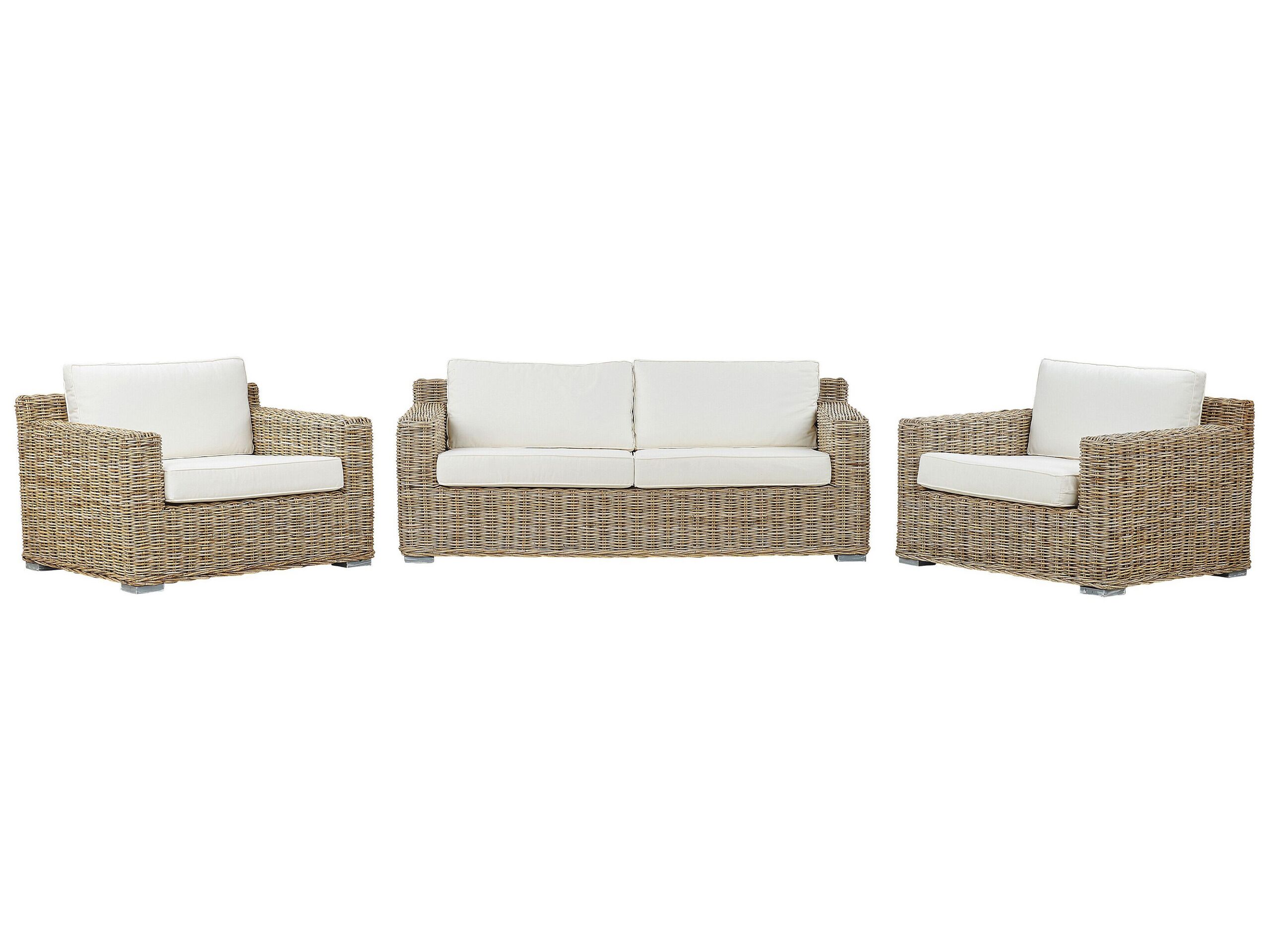 Conjunto de jardín 4 plazas ardea ratán marrón claro