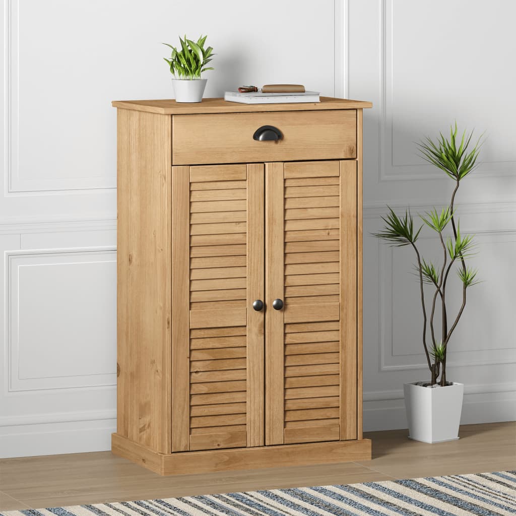 Zapatero vigo madera maciza de pino 60x35x96 cm esxt4350