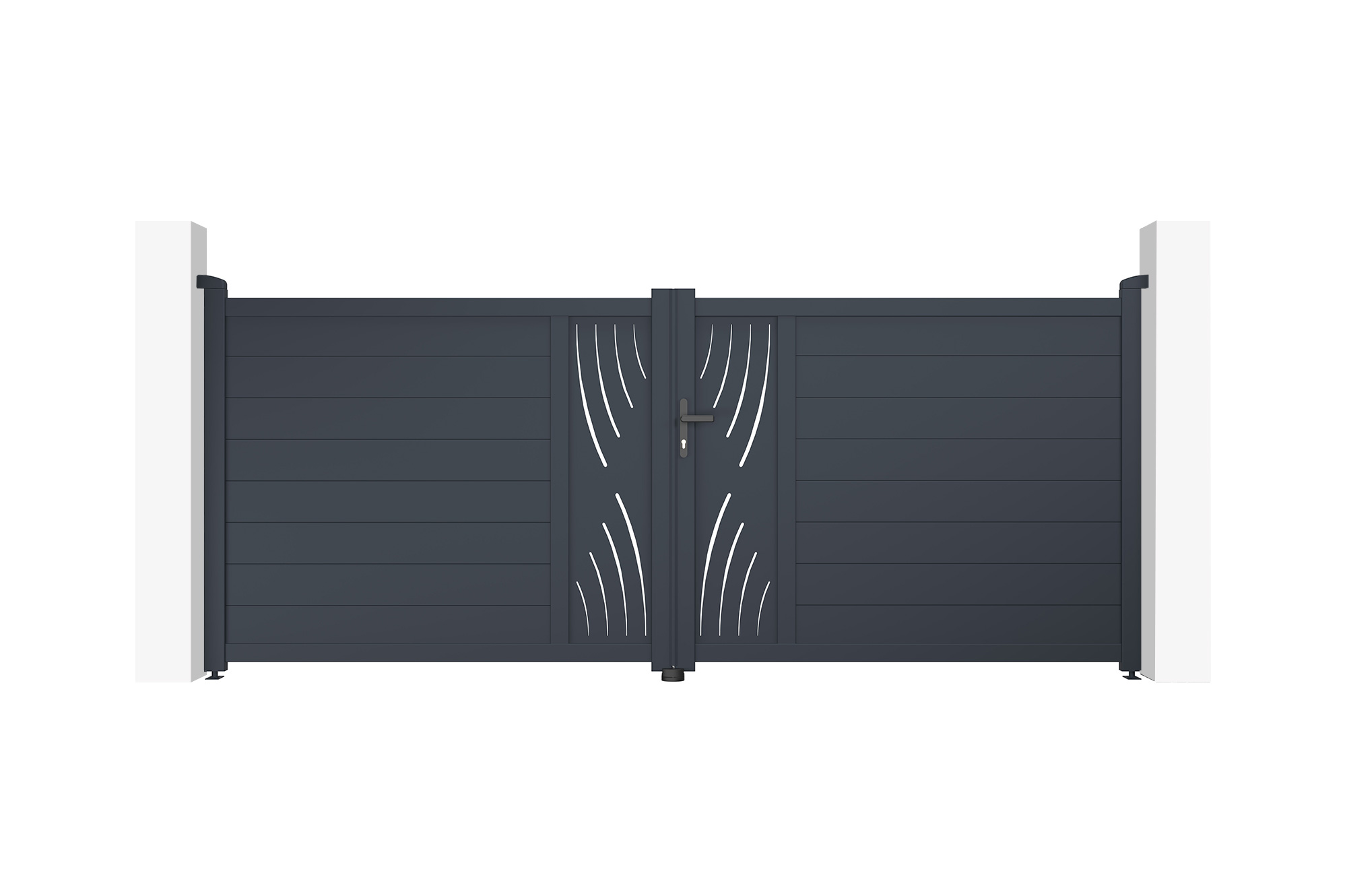 Puerta batiente garaje 3,5m veleta a.140cm