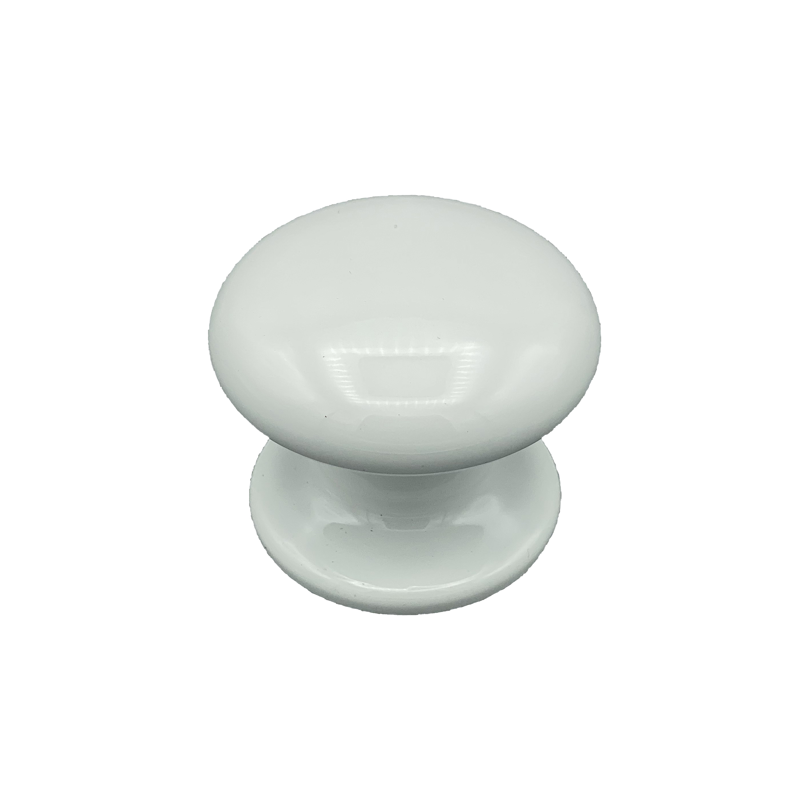 Pomo fijo para puerta, lote de 6, d: 70 mm, en aluminio blanco