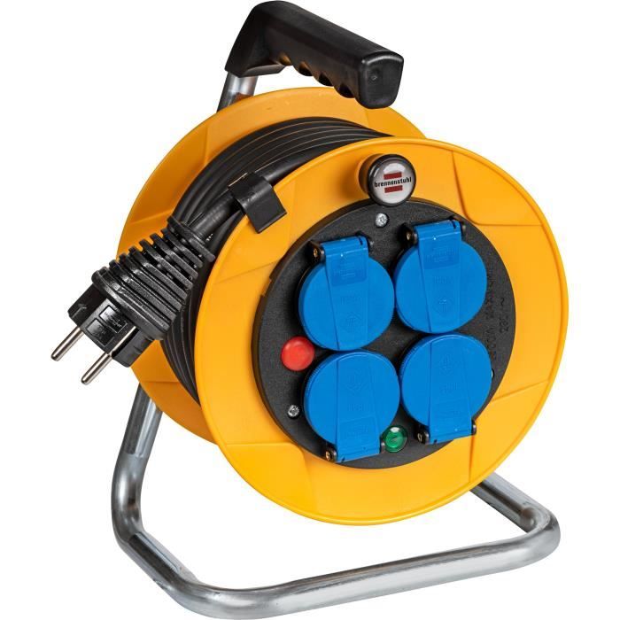 Brennenstuhl enrollacables baby pro 10m (ip44), fabricado en francia