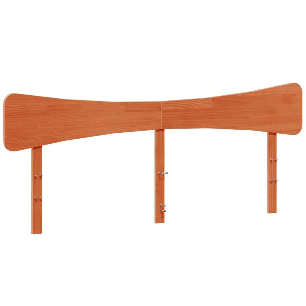 vidaXL cabecero de cama madera maciza de pino marrón cera 200 cm