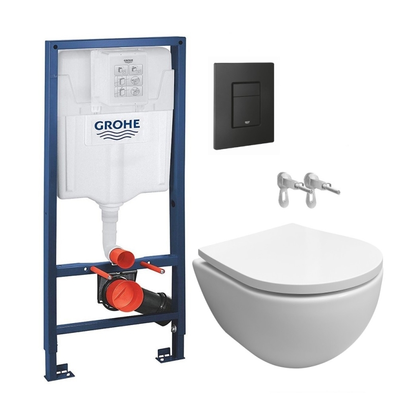 Grohe rapid + dual negro mate + wc ab swiss soft-close