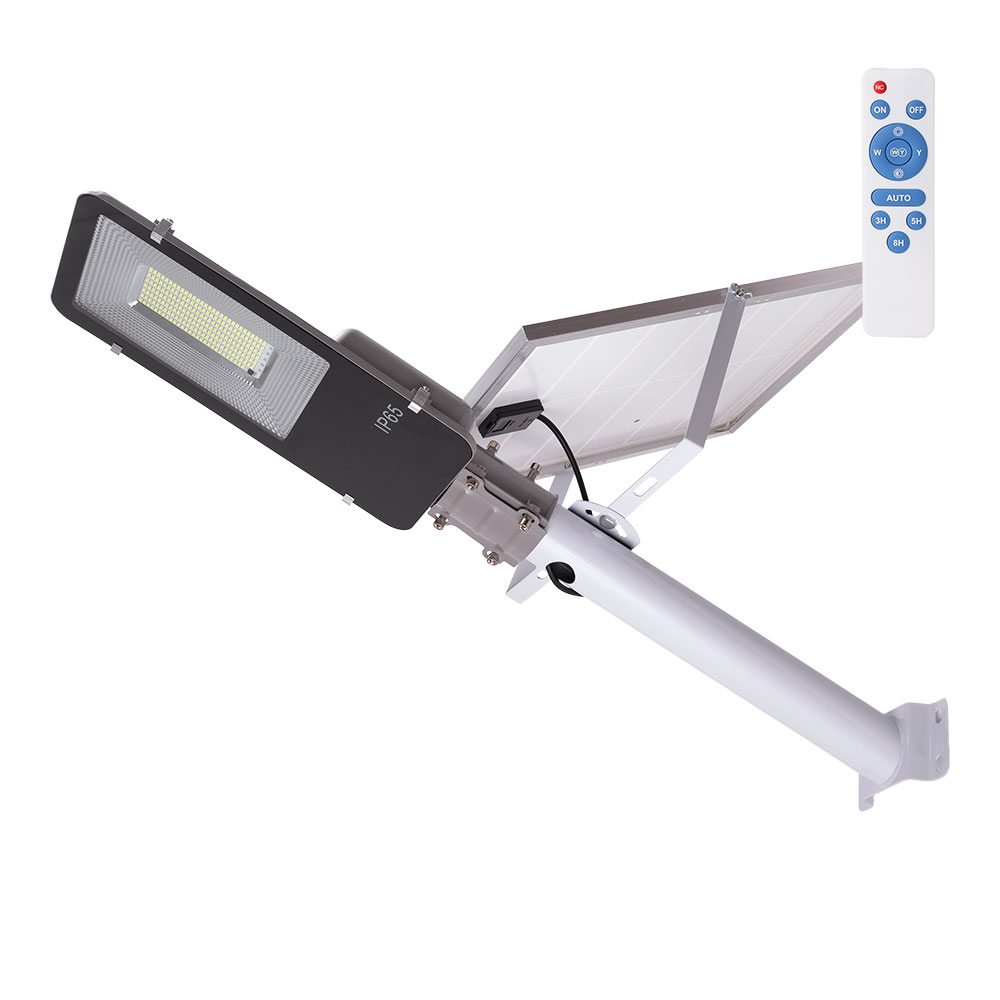 Farola LED solar-control remoto- dimable- panel: 6v 100w batería: 3,2v 150