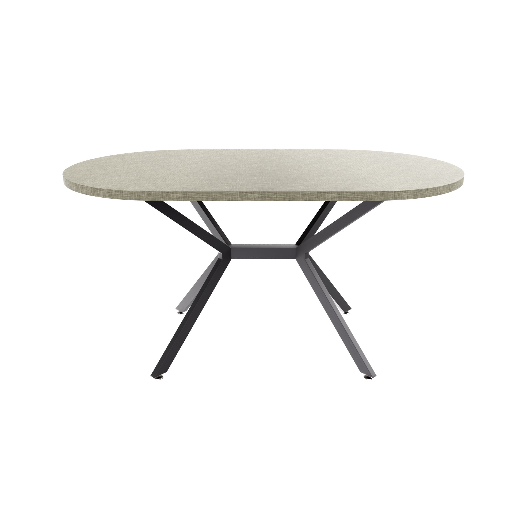 Marui small - mesa de comedor 150x90 cm madera texturizada base ashi