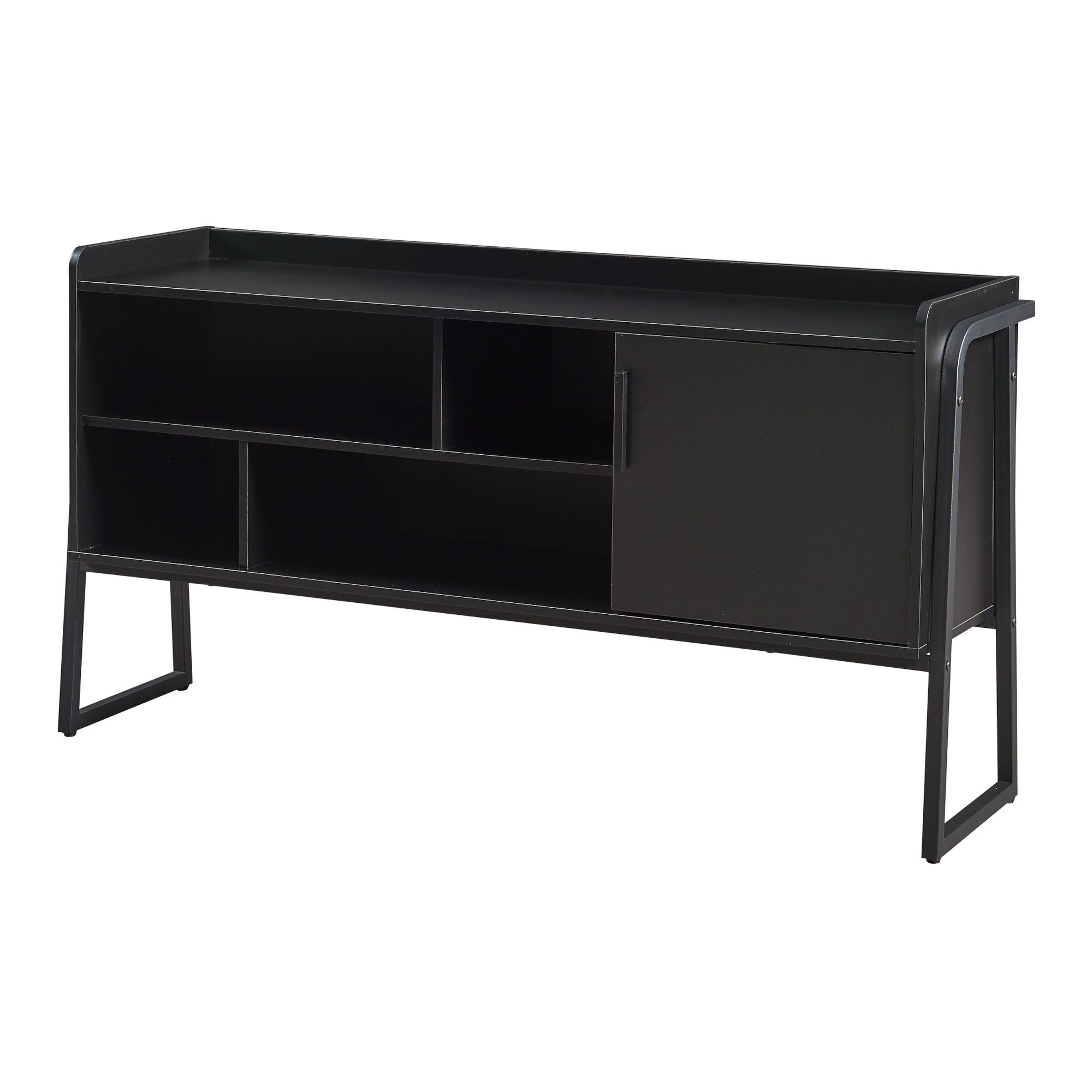 Mueble de tv storfjord aglomerado 120x34x63cm - negro [en.casa]