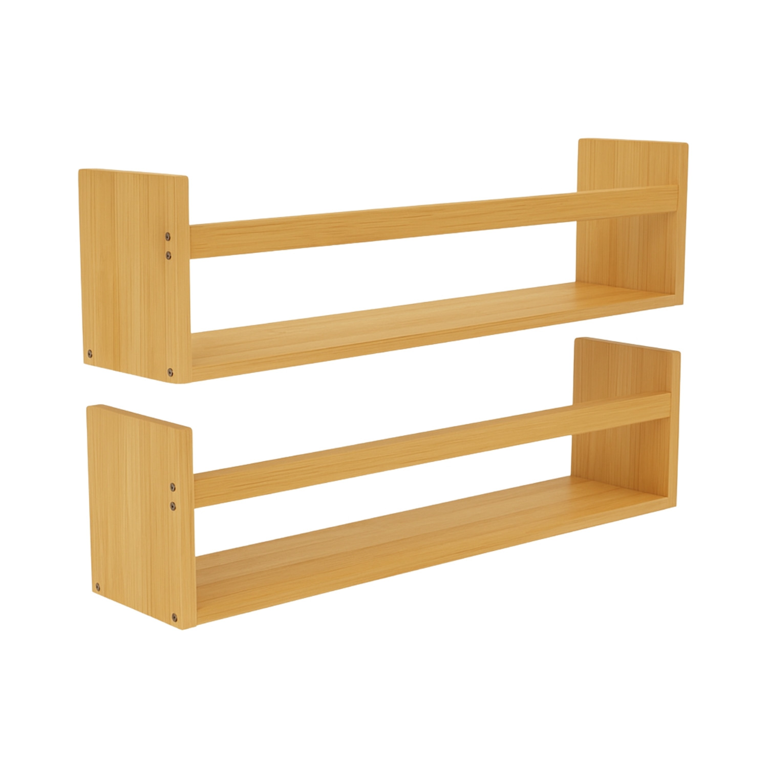 Pack 2 estantes de pared en bambú canoply 15x70x12cm Thinia Home