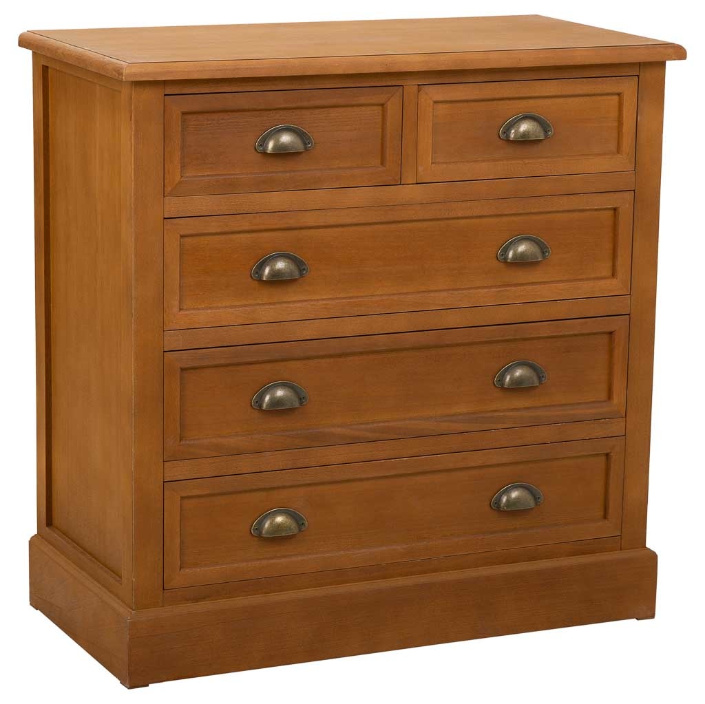 Cómoda de madera marrón 80x40x80,5h cm