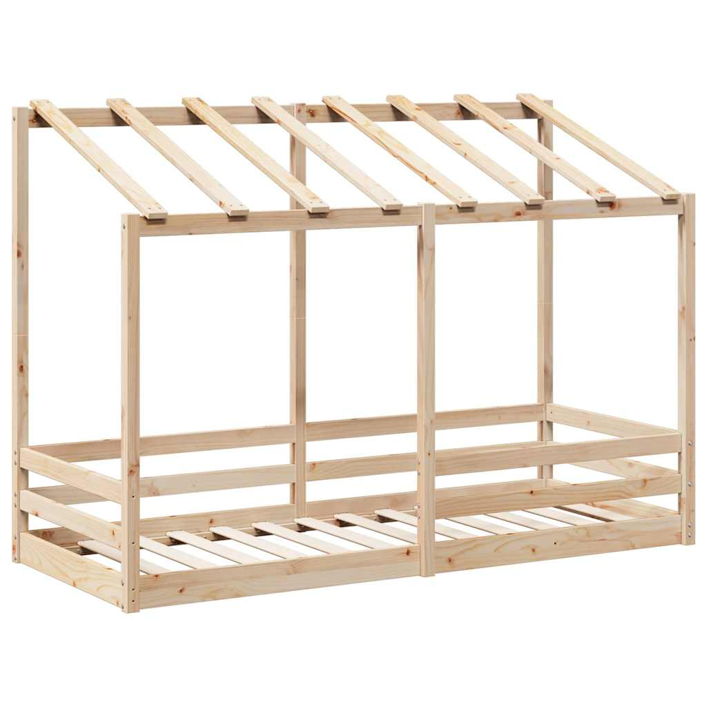 vidaXL cama infantil con techo madera maciza pino 90x190 cm
