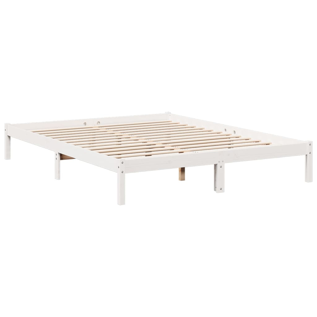 vidaXL cama extralarga sin colchón madera maciza pino blanca 140x220cm