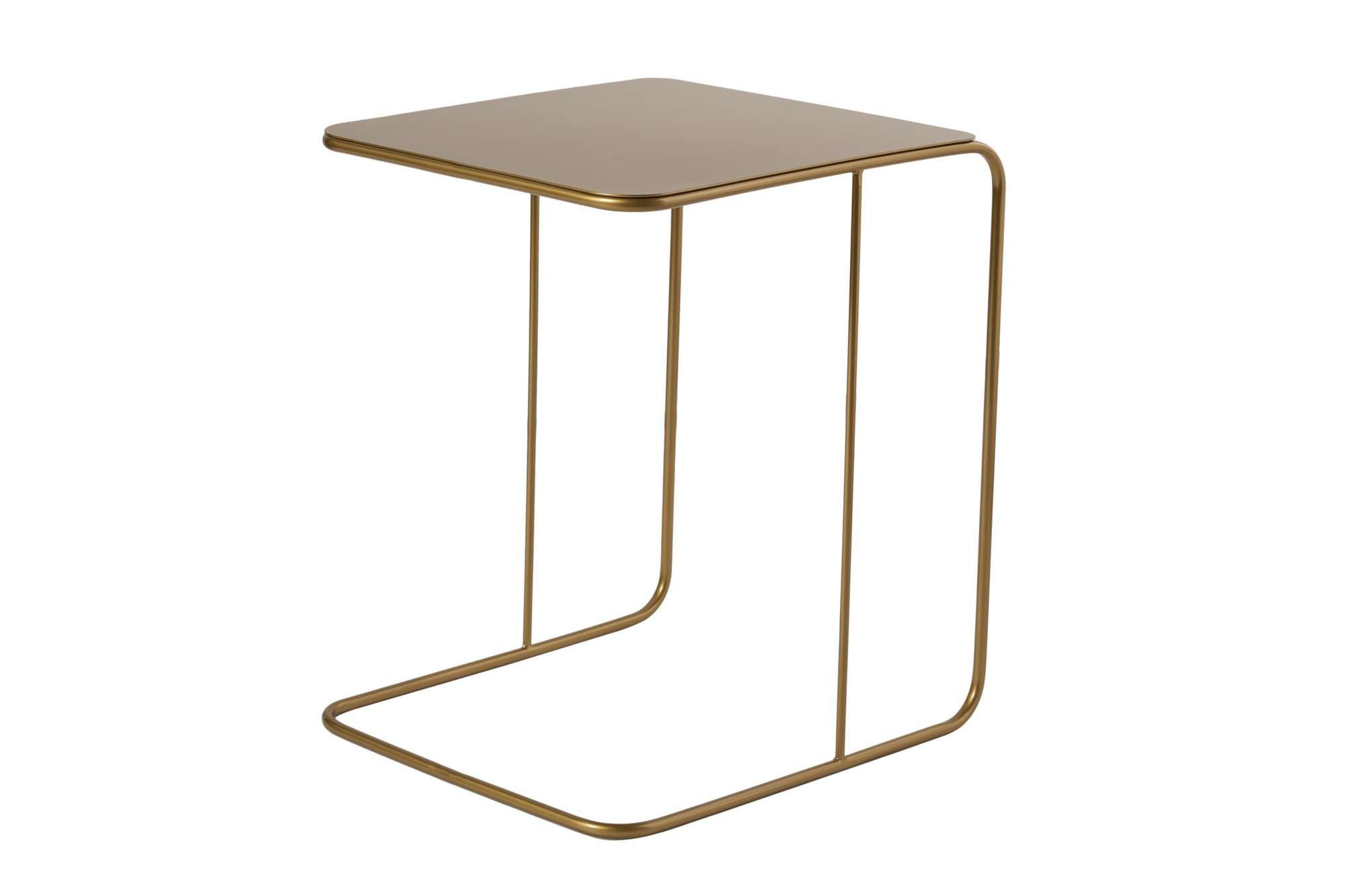 Mesita auxiliar de metal <<poet>> 47 x 46 x 57 cm - dorado