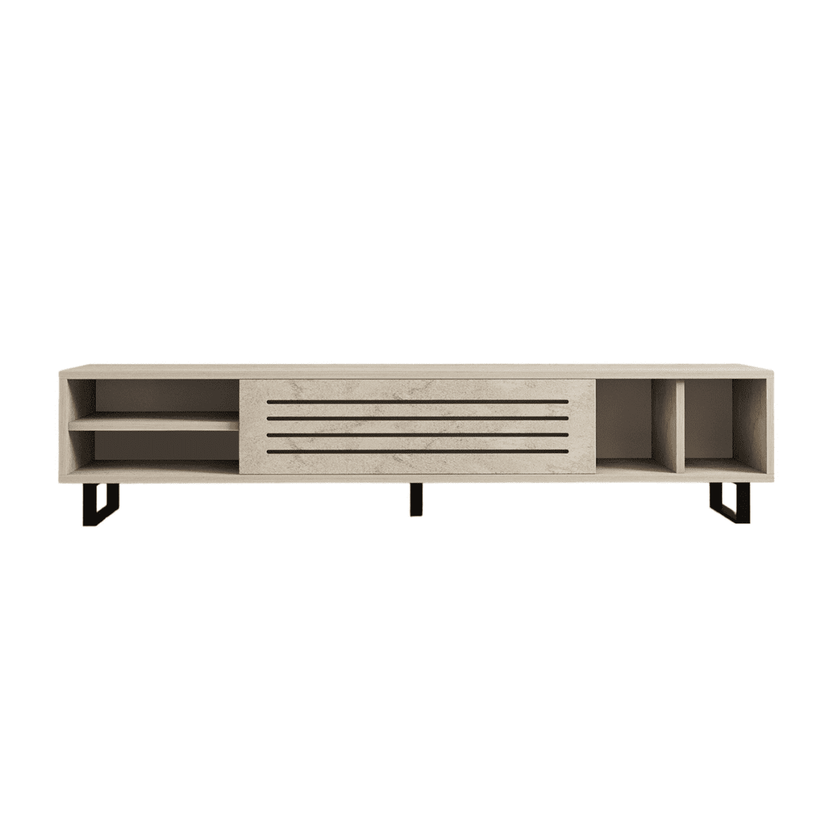 Mueble para la tele de madera <<safir>> - 160 x 40 x 35 cm - travertino