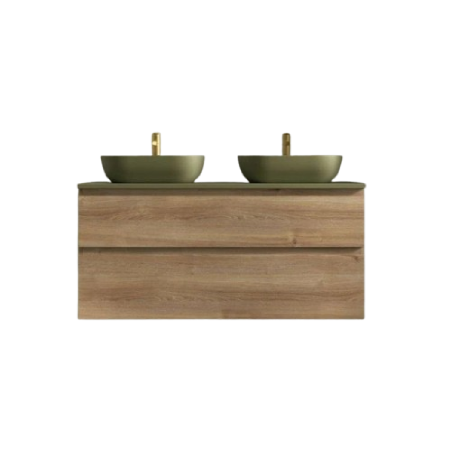 Mueble baño 120 cm 2 cajones + encimera + 2 lavabo grana - encimera grana