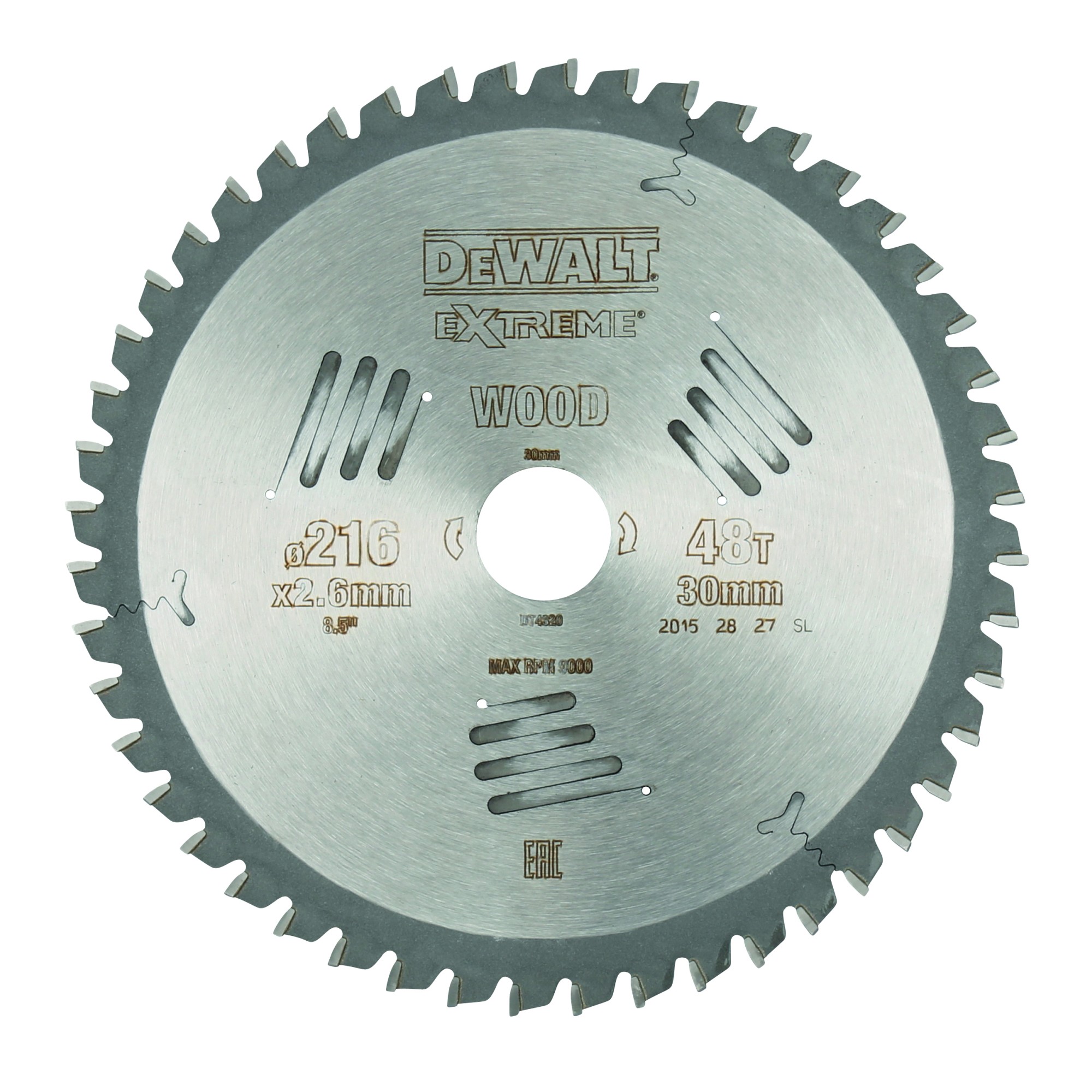 Hoja de sierra circular dt4320 lsc 216x30x48d alter -5° línea 2.6mm - dewal