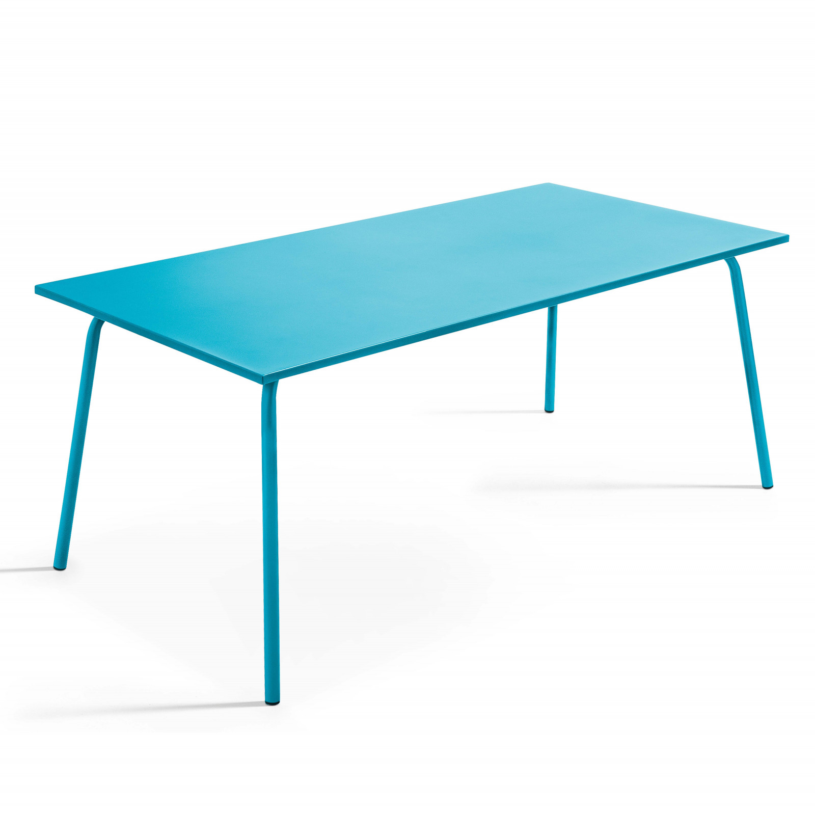 Oviala - mesa de jardín rectangular de metal azul