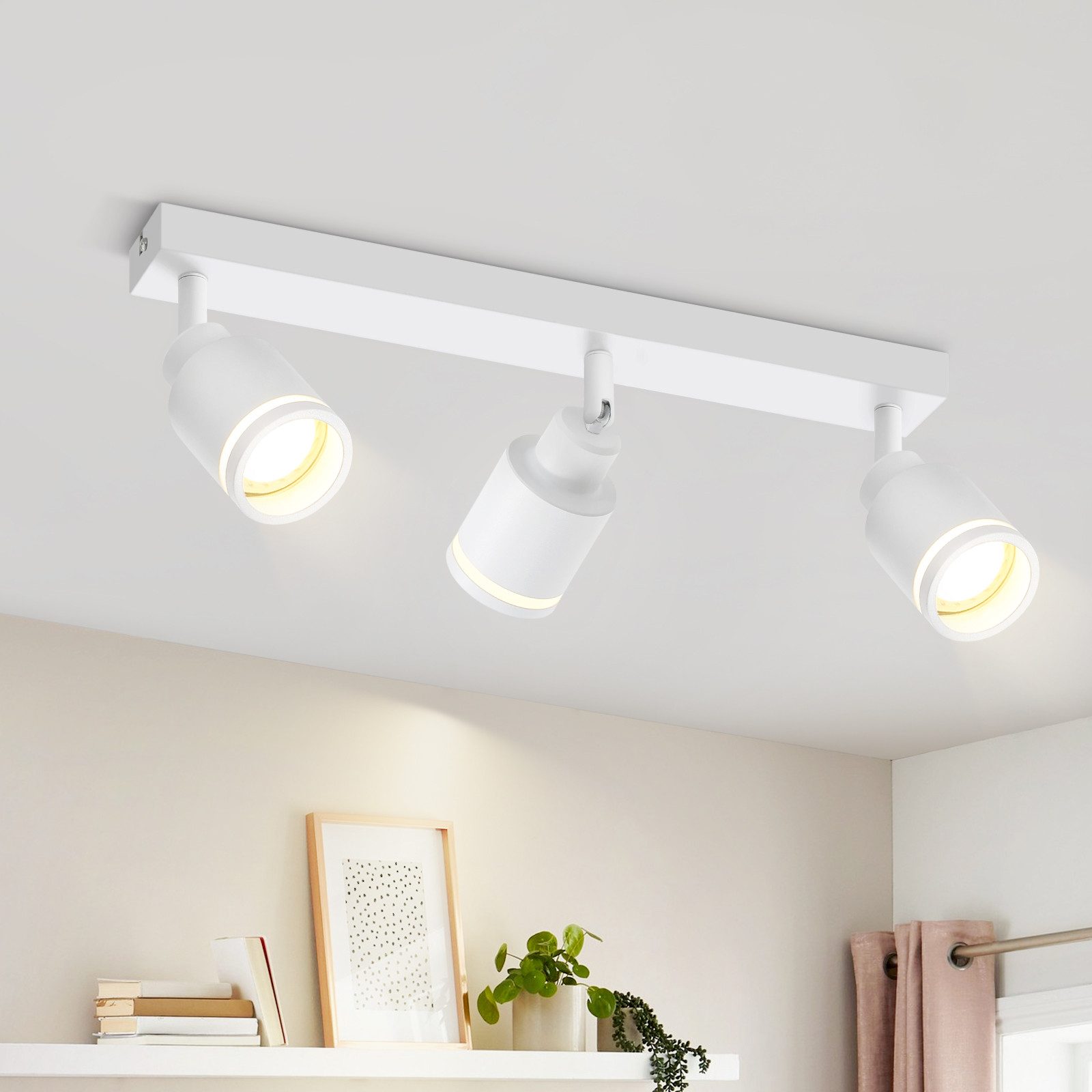 Nettlife lámpara de techo blanca gu10 42x5