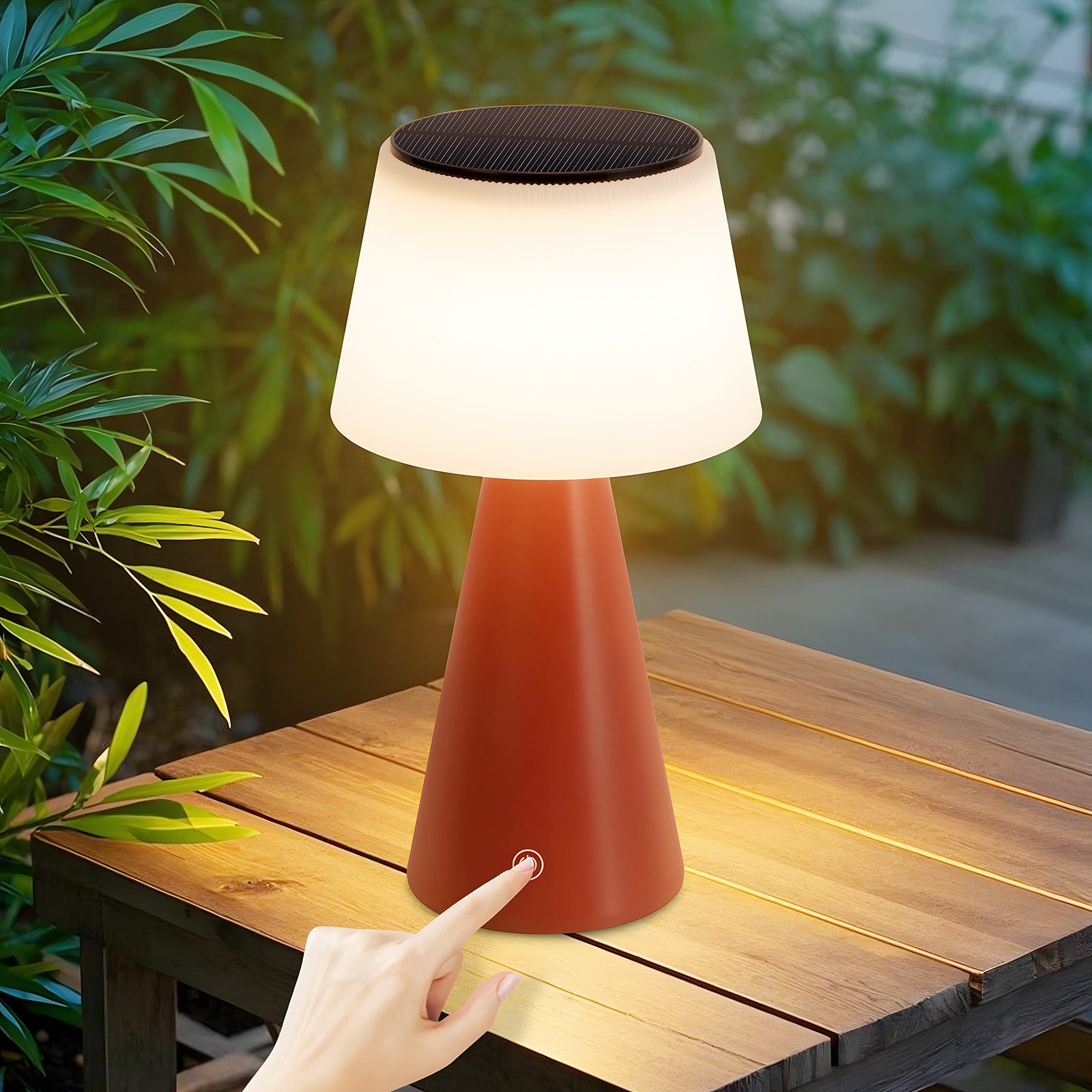 Nettlife lámpara de mesa LED rojo 13x13