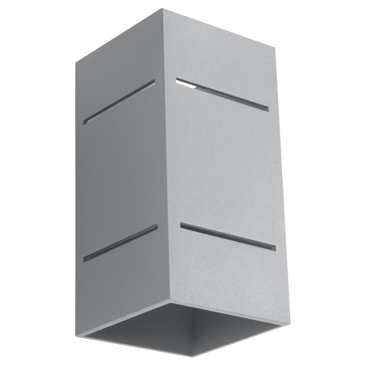 Lámpara de pared blocco 1 gris aluminio 10x20x12cm