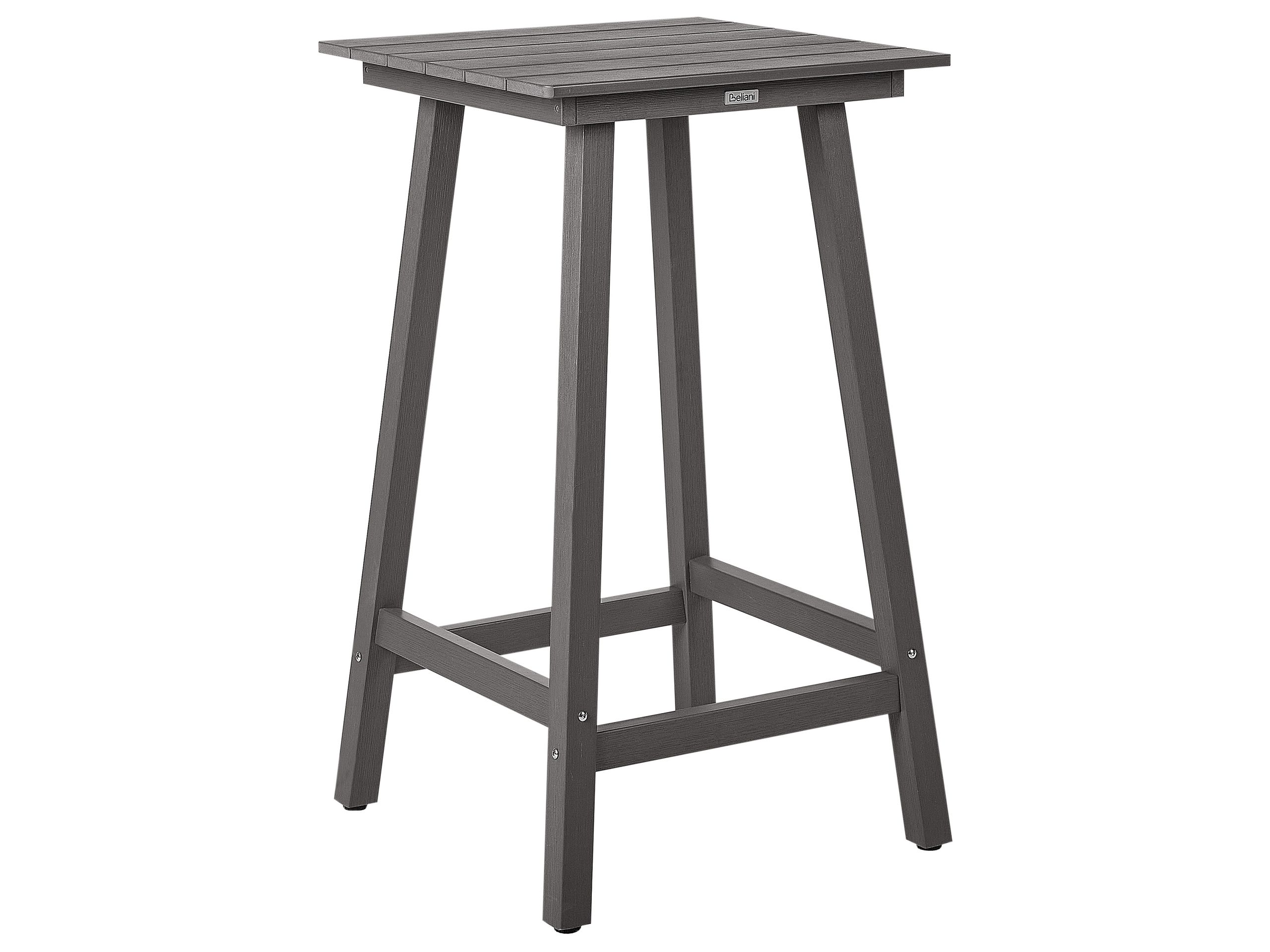 Mesa de bar de jardín adirondack 60 cm 59 cm material sintético gris oscuro