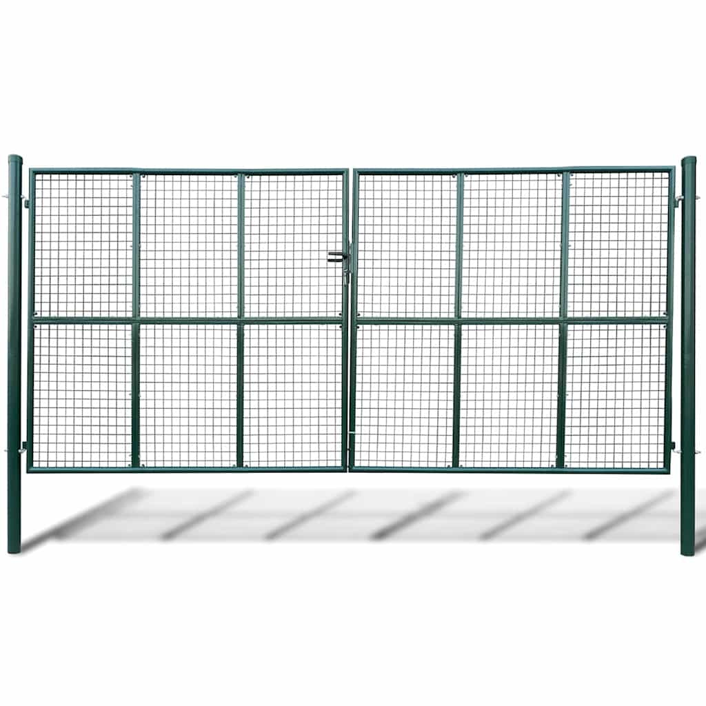 vidaXL puerta de jardín de malla 400x175 cm