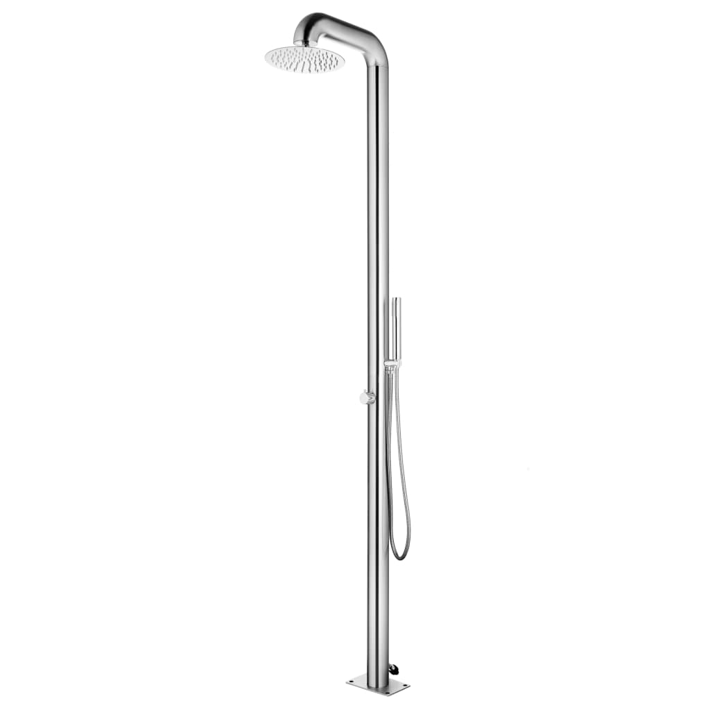 vidaXL ducha de jardín acero inoxidable 225 cm