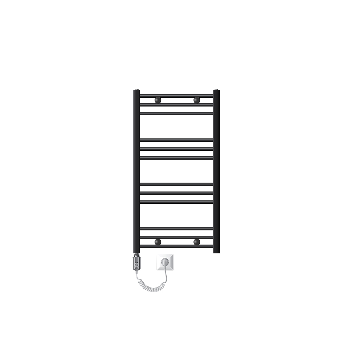 Radiador de baño eléctrico 500 x 800 mm antracita ecd germany