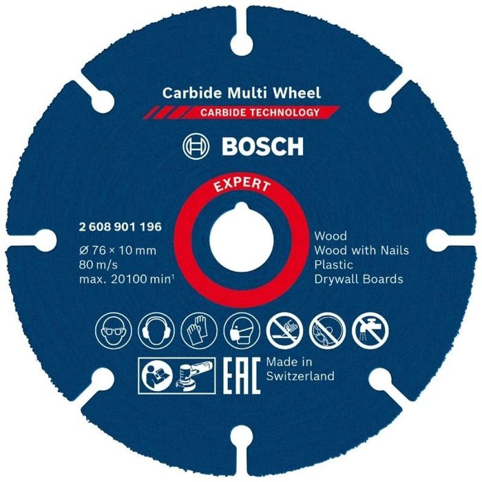 accesorios Bosch expert disco de corte de carburo multi wheel 2608901196 7