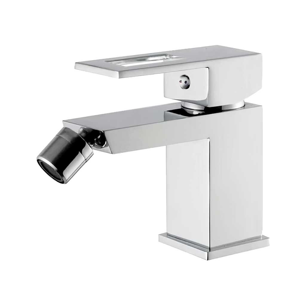 Valaz grifo de bidet monomando cuadrado cromado con maneta hueca
