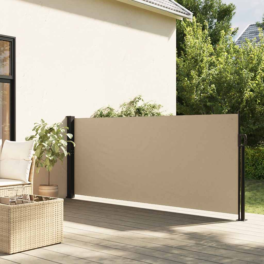 Pantalla de jardín, toldo lateral retráctil beige 120x600 cm ety5279438