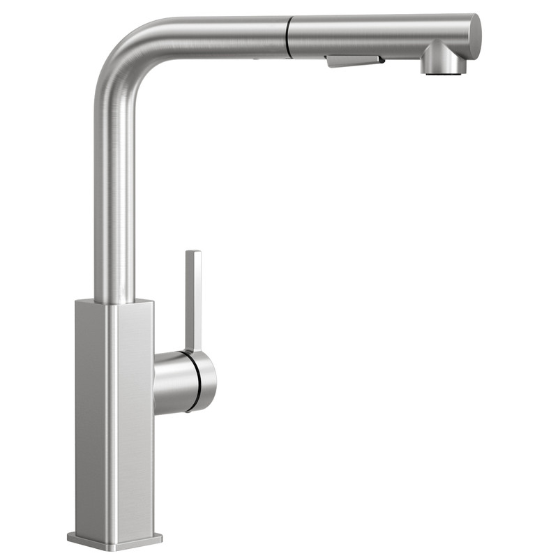 Grifo cocina - acero inoxidable cepillado - ducha extraíble - 360°