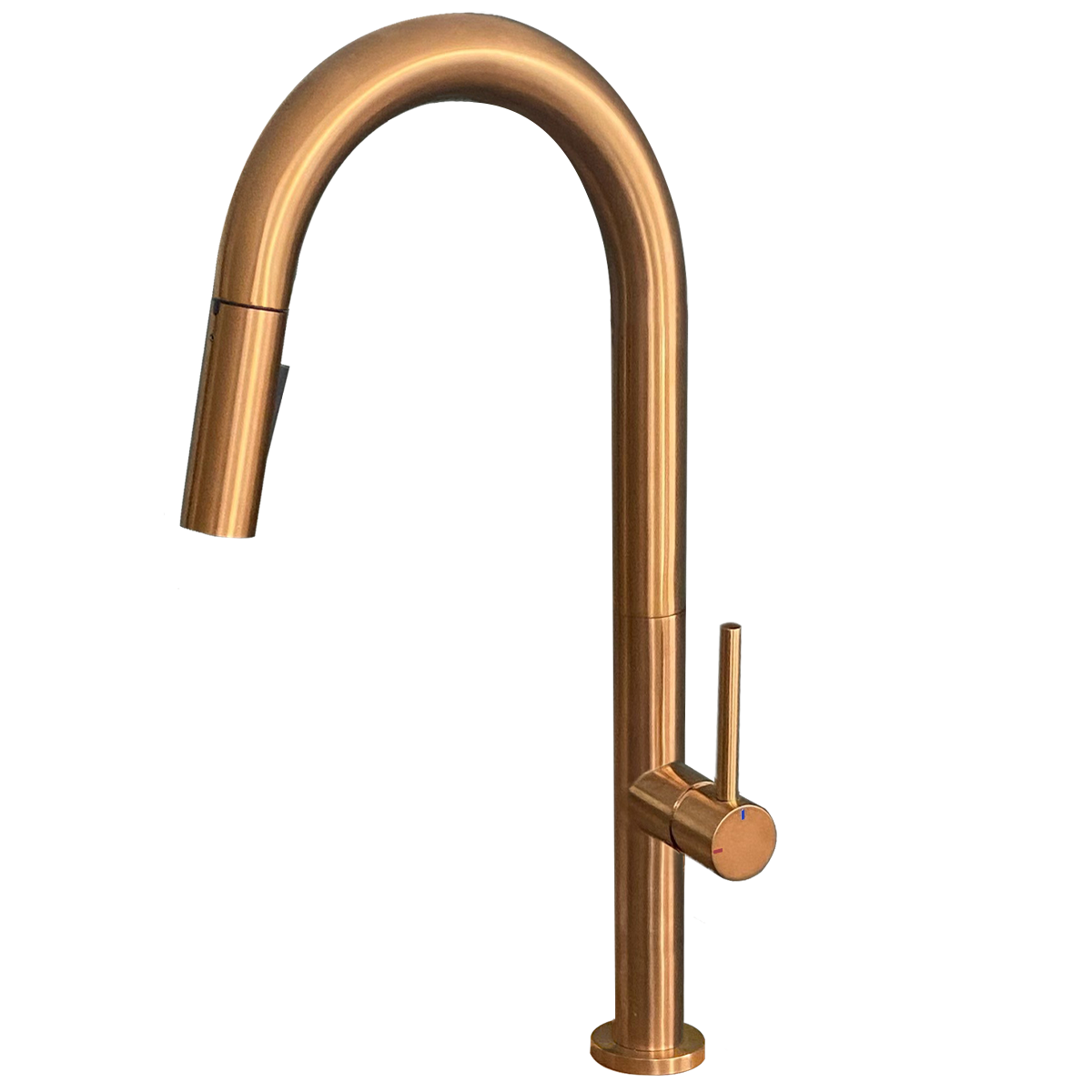 Portofino mezclador de lavabo con teLEDucha extraíble en cobre cepillado