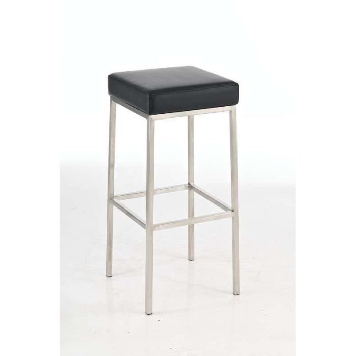 Taburete de bar clásico - negro - similpiel - 80/85 cm