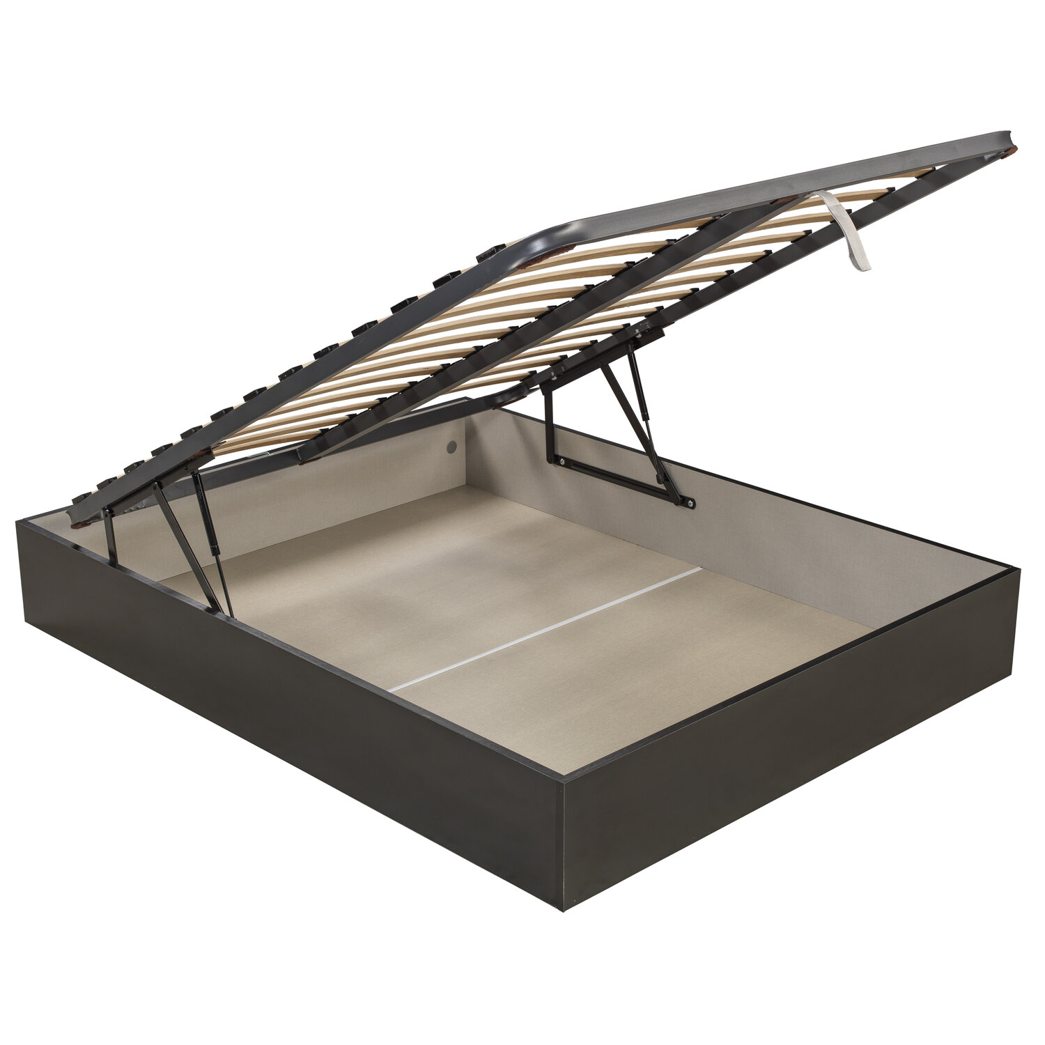Canapé somier 105x190cm royal sleep negro montaje incluido