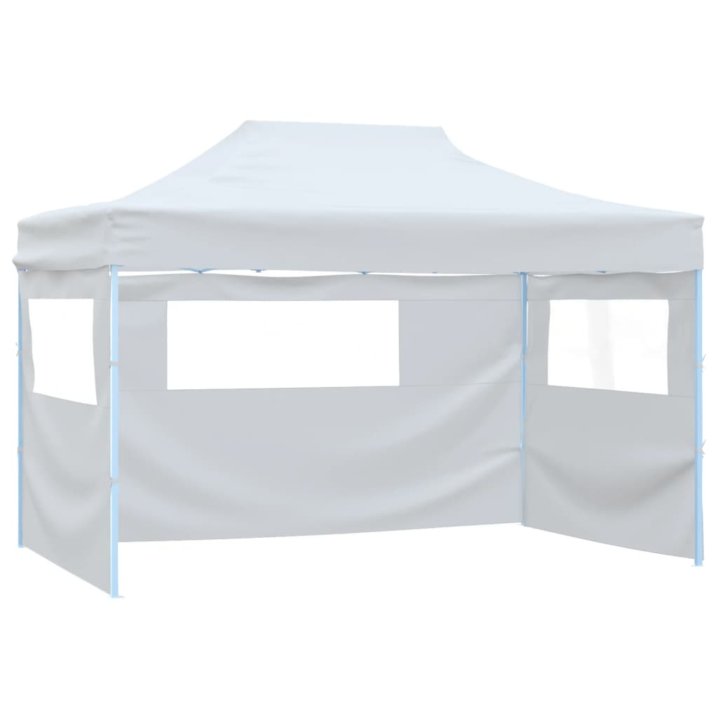 vidaXL carpa plegable para celebraciones con 3 paredes blanco 291x413x315